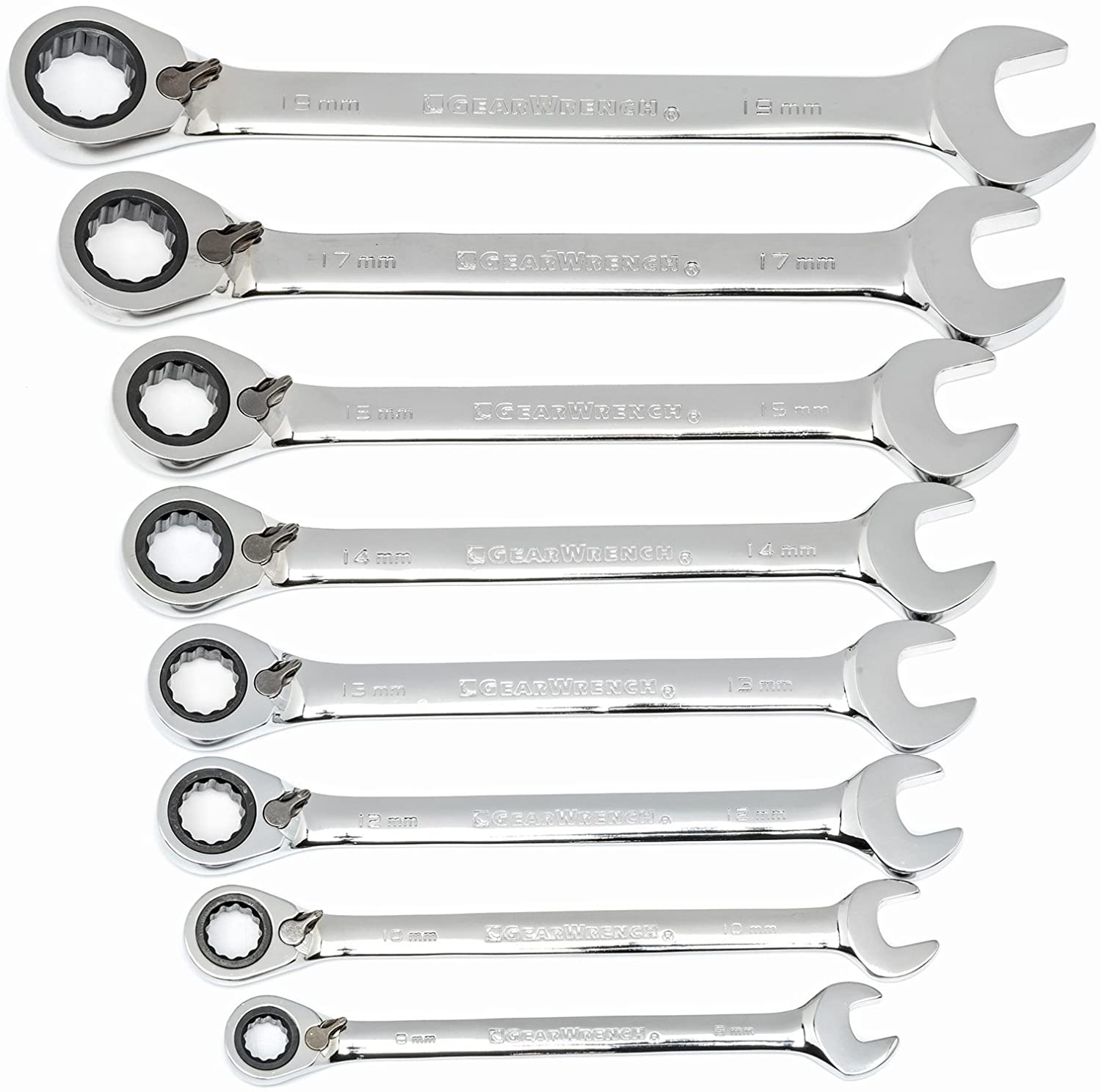 GEARWRENCH Juego de llaves métricas combinadas de trinquete